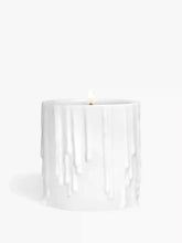 White Melted Wax candle holder - For classic candles