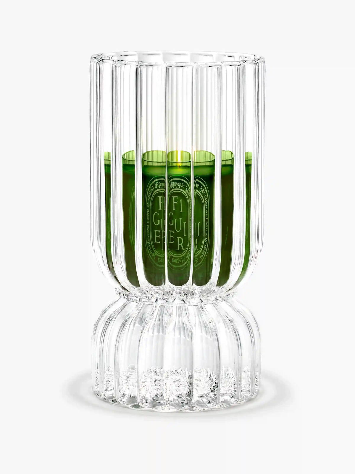 Ribbed candle holder - For classic and medium candles