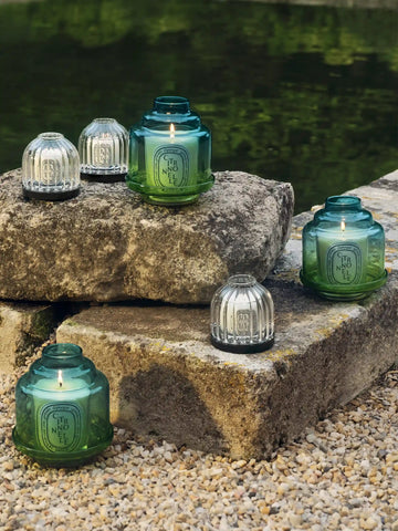 Water Garden Pyramid Candle Holder - For classic candles