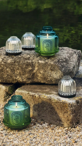 Water Garden Pyramid Candle Holder - For classic candles