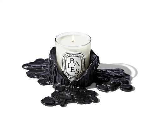 Medium black bronze candle holder - For classic candles