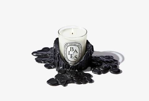 Medium black bronze candle holder - For classic candles
