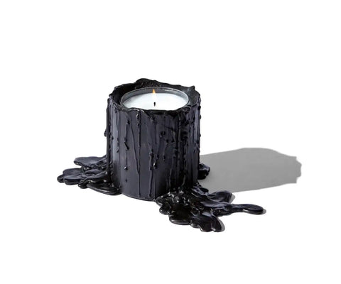 Large black bronze candle holder - For classic candles