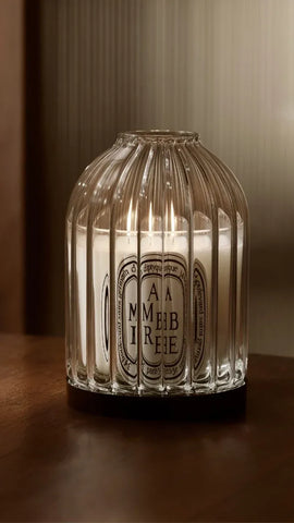 Ribbed candle holder - For classic candles
