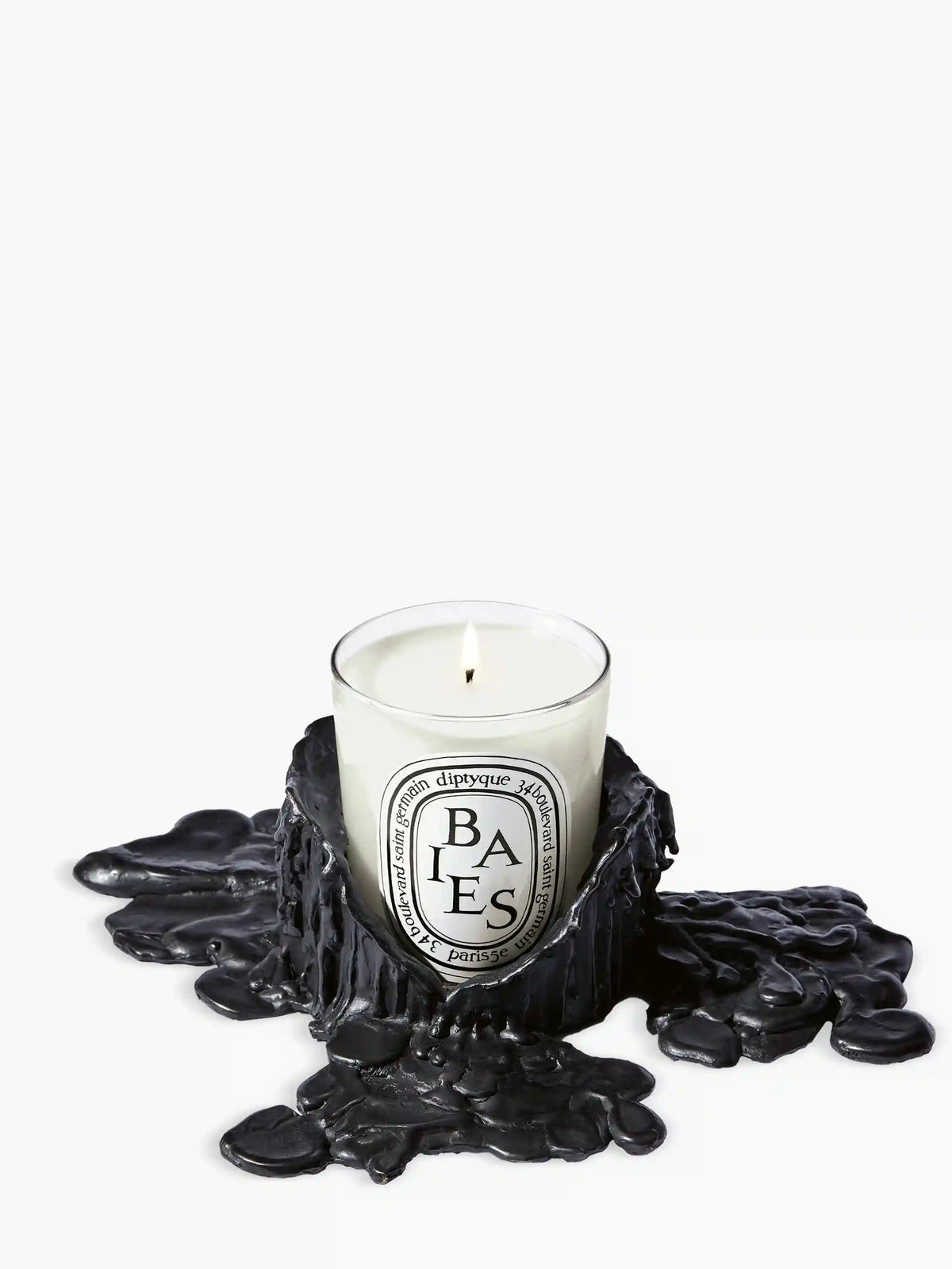Medium black bronze candle holder - For classic candles