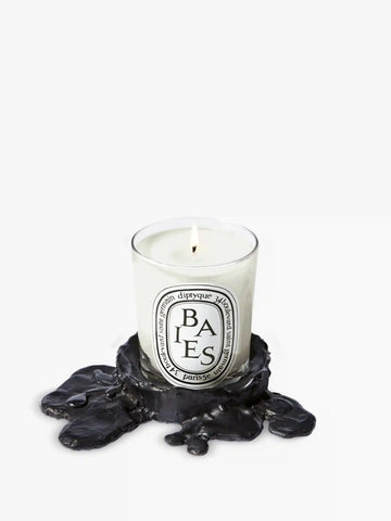 Small black bronze candle holder - For classic candles