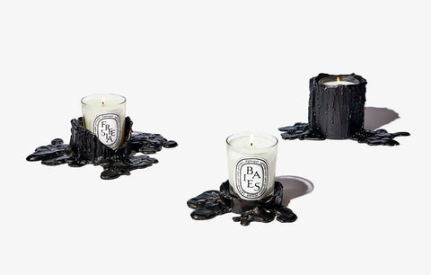 Medium black bronze candle holder - For classic candles