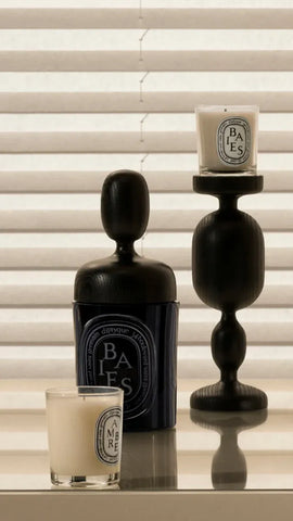 Black Volute lid - For medium candle